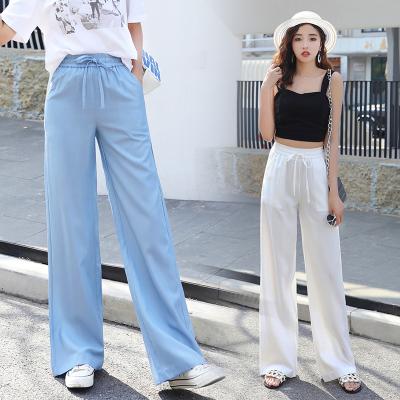 China Wholesale Anti-Wrinkle Customized Solid Color Women's Pants And Casual Pants New Arrivals Drawstring Ladies Loose Trousers for sale