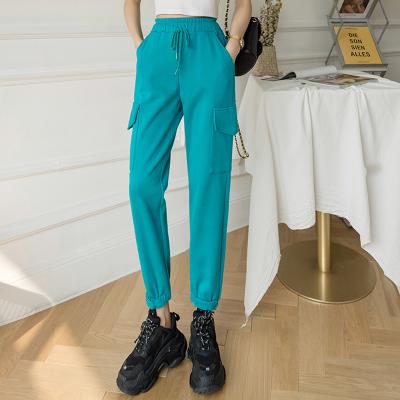 China New Fashion Narrow Footed Cotton Wholesale Custom Logo Women Pants Girls Casual Long Pants With Bundles for sale