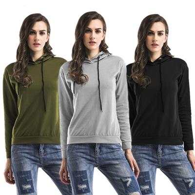 China Anti-Wrinkle Logo Printed Hoodies Solid Color Custom Slim Fit Cotton Women's Sweatshirt Training Sport To Use Slim Sweatshirt Hoodies for sale