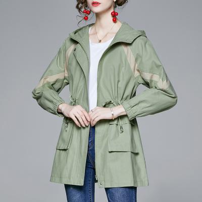 China Wholesale Anti-Wrinkle Pocket Jacket Lady Windbreaker Hoodie Jacket Coat With Zipper High Quality Street Wear Full Zip Jacket Women for sale