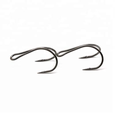 China Fly Fishing Double Hook Stainless Steel Sharp Sea Fishing Accessories Bait Hooks Size 3/0 4/0 The Big Double for sale