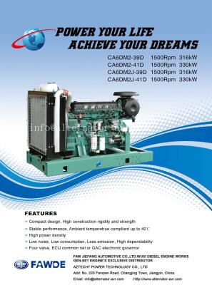 China 287KW-330KW 6DM Series of FAW Diesel Engine for sale