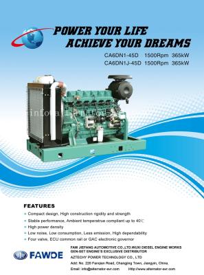 China 332KW-365KW 6DN Series of FAW Diesel Engine for sale