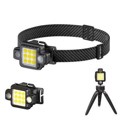 China Camping Multifunctional Rechargeable Magnetic Suction Working LED Head Lamp Main Chain COB Flood Head Light For Camping for sale