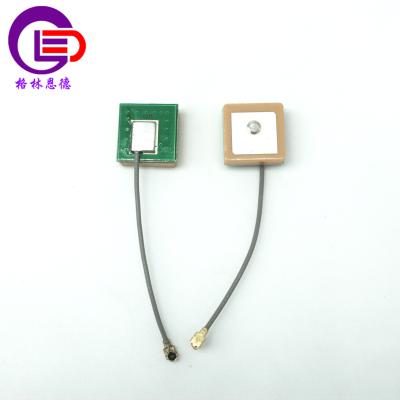 China 15x15x6.5mm GPS GLONASS active antenna GLED brand tracker antenna IPX terminal GA15 for sale