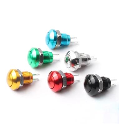 China Round Metal Autotuning Knob On Stainless Steel Start Control Knob 8mm Metal Push Button Switch for sale