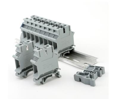 China High Quality Universal PVC UK-25N Screw Terminal Block Screw Terminal Block DIN Rail Terminator Strip Block for sale