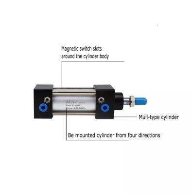 China Hotels SC32 Series 32mm Bore 25 Stroke General Pneumatic Cylinder SC32X25 Aluminum Alloy for sale