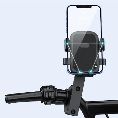 China Universal Adjustable Bicycle Mountain Bike Motorcycle Mobile Phone Holder Handlebar Mount Mobile Phone Support for sale