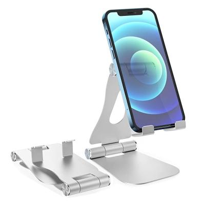 China Table Top Adjustable Aluminum Alloy Mobile Phone Stand Folding Portable Mobile Phone Desk Stands For iPhone iPad Tablet for sale