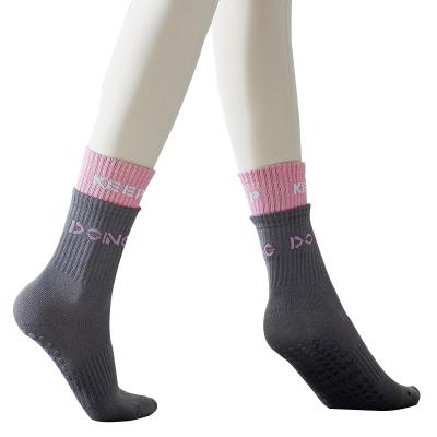 China Non Slip Breathable Socks Free Design Socks lon For Women Non Slip Grips Goga Socks for sale