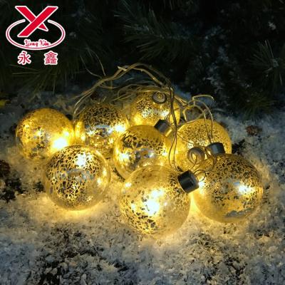 China Christmas Decoration Christmas Tree Supplies Glass Led Ball Ornament Decorative Christmas Lights for sale