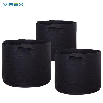 China Eco - Friendly Heavy Duty Nonwoven Fabric Garden Grow Rootmass Plant Pots for sale