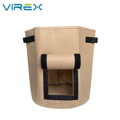 China Free Sample Eco-Friendly Non Woven Gallon Planter Grow Bags Aeration Fabric Pots Garden Felt Potato Grow Bags for sale