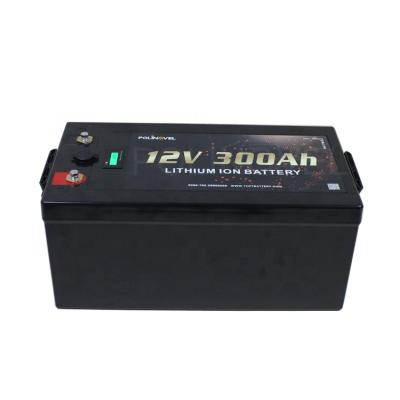 China Home Appliances Storage Lithium Ion Battery Polinovel Golf Lifepo 4 Solar 12v 300ah CE > 2000 cycles @ 1C DOD 100% Cylindrical Lifepo4 10.0V for sale