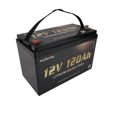 China Solar Home Appliances Polinovel 120 Lithium Ion Li-ion 12v 120ah Lifepo4 Battery Pack OH for sale