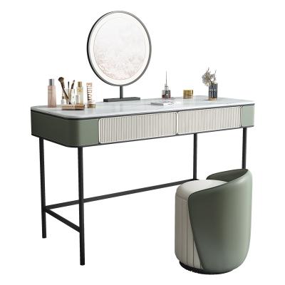 China Wholesale High Quality Nordic Elegant Slate Light Top Vanity Furniture Bedroom Furniture China Supplier Luxury Dressing Table for sale