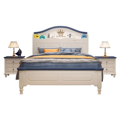 China Modern Boys Single Bed 1.2m135m1.5m Teens Boys Bed Modern Single Bed Blue for sale