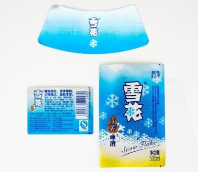 China beer label one side coated paper silver coated paper aluminum foil coated paper for sale