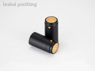 China Heat sensitive pvc black capsule China supplier factory manufacturer Aluminum Foil Shrink Cap for Wine Bottle for sale