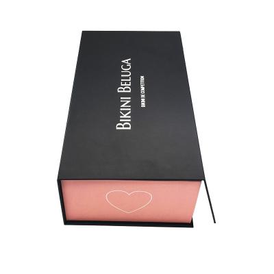 China Recycled Materials Custom Printed Handmade Luxury Rigid Paper Cardboard Closure Gift Box Black Simple Empty Magnetic Paper Packaging Boxes for sale