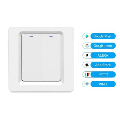 China LTIOT Tuya WiFi Multi-Purpose Hot 220V Smart Switch With/No Neutral Push Button Switches Alexa Google Home Wireless Smart Switches for sale