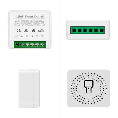 China Versatile 16A 10A MINI Wifi Switches Wireless Smart Home Automation Smart Switch Timer Compatible with Tuya Alexa Google Home Switches for sale