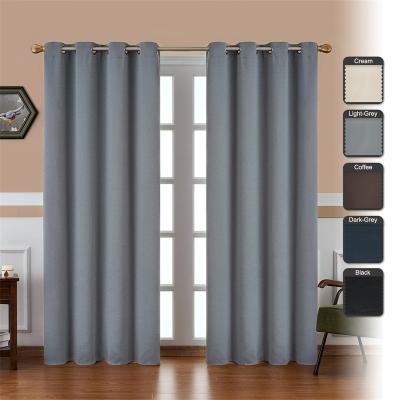 China KEERJIA Fashion Simple Nordic Bedroom Solid Color Fabric Curtain Insulated High Blackout High Precision Blackout Finished Curtain for sale