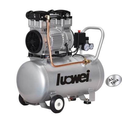 China OIL-LESS Portable Oil Free Air Compressor Direct Driven Head 2HP On AL Tank for sale