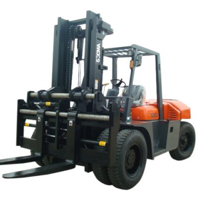 China Building Material Shops 10 Ton Forklift With ISUZU Engine And AC Cab for sale