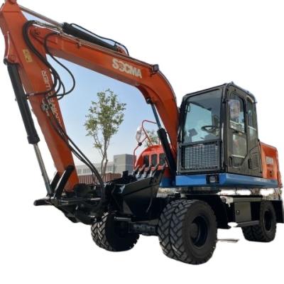 China food & Beverage Factory Green Energy Electric Wheeled Excavator Price for sale