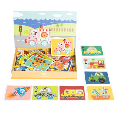 China Cartoon Toy Magnetic Puzzle Box Dress Up Game For Imagination Play With Magnetic Case Book For Kids for sale