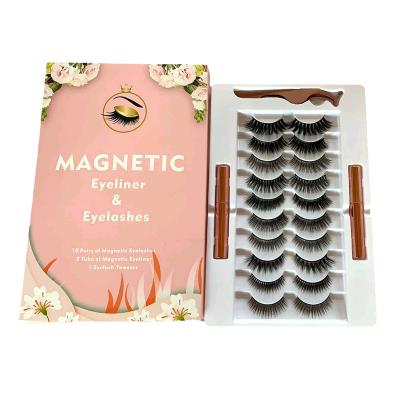 China Wholesale Waterproof Own Brand 3D Mink Magnetic Eyelash Private Lable Customized Magnetic Eye Lashes for sale