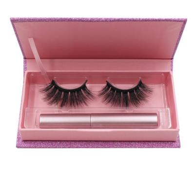 China Best Mink Lash Vendors Cosmetics Beautiful Long Waterproof 25mm 3D Mink Magnetic Eyelash for sale