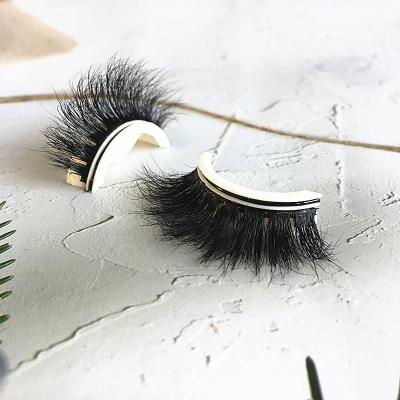 China New Design Natural Soft Glueless 5D Reusable Fluffy Self Adhesive Tape Fake Eye Lashes Real Mink Eyelashes Vendor Handmade Full for sale