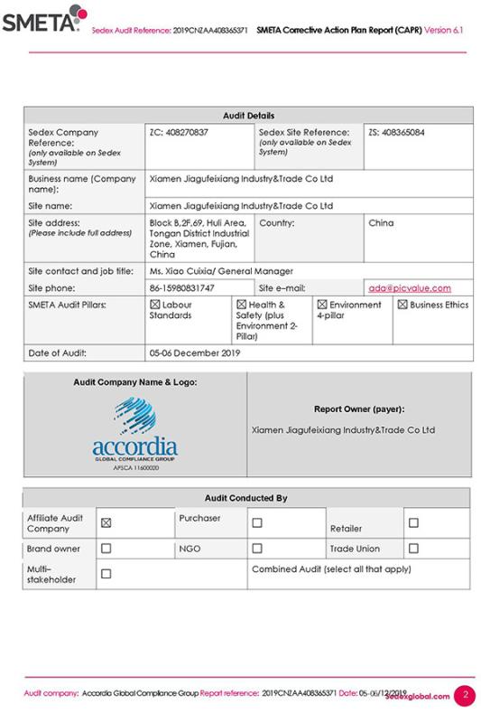 sedex - Xiamen Picvalue Corp.