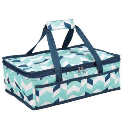 China Manufacture Waterproof Professional Polyester Fabric Casserole Carrier Bag With Double Handle for sale