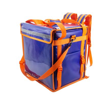 China Large Capacity Four Color Waterproof Tote Motorcycle Aluminum Foil Insulated Cooler Bags Backpack Food Delivery Bag for sale