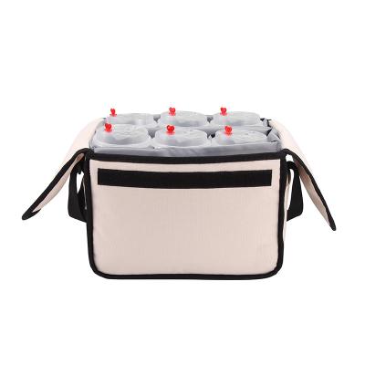 China Waterproof Drink Carrier And Food Delivery Bag Multi Cup Holder Bag Holds In 9 Cups Insulated Portable Cart Keeps Drinks Cold Or Hot for sale