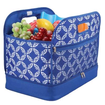 China Waterproof Competitive Price Double Deck Carrier Cooler Bag Food Delivery Bag For Car for sale