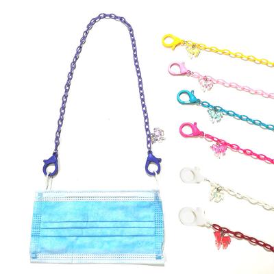 China Fashion Mgirlshe Colorful Acrylic Masking Holder Chains Holder Chains Necklace Accessories Facemask Soft Glass Facemask Accessories for sale