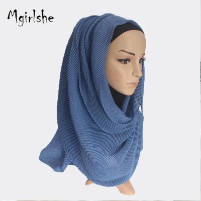 China Wholesale Cheap Simple Daily Wear Cotton Hair Daily Life Mgirlshe Muslim Head Scarf Long For Women Hijab Scarf Plain for sale