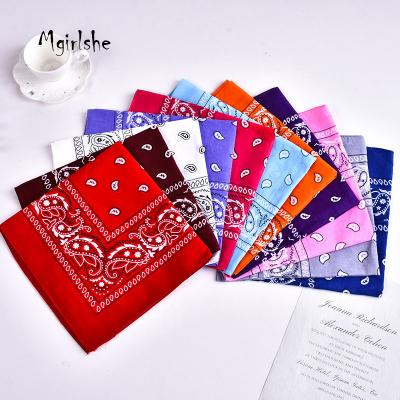 China Wholesale Multifunctional Fashion Cotton Mgirlshe Square Scarves Square Neckerchief Men's Multifunctional Soft Bandana Scarf Cashew Cashew Headwear Women for sale