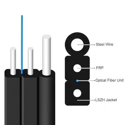 Cina Cable di fibra ottica all'interno e all'esterno SM 1hilo 2 Core Fiber Drop Cable 1km in vendita