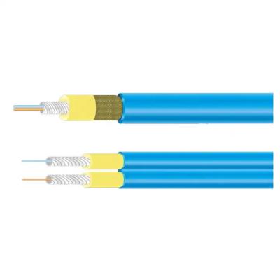 China Multimode glasvezel gewapende patch cord FTTH duplex spiraal gewapende kracht glasvezel kabel Te koop