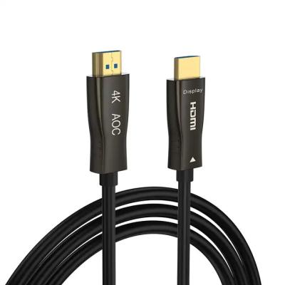 Cina Cavo HDMI dorato 2.0 10M 20M 30M 50M 100M Cavo HDMI a fibra ottica 4K 60Hz AOC Cavo HDMI in vendita