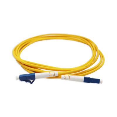 China LC naar LC UPC Pools Single-Mode Fiber Optic Jumper 3m Geel Fiber Optic Patch Cord Te koop