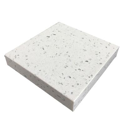 China China Durable Artificial White Sparkle Stone Countertops Large Crystal Quartz Slabs Slabs for sale