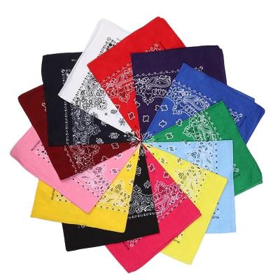 China Promotional Dog Bandana 100% Polyester Silk Screen Printed Square Bandanas for sale