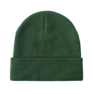 China COMMON Custom Knit Beanie Hats Soft Warm Acrylic Winter Cap Slapped Beanies For Men Women for sale